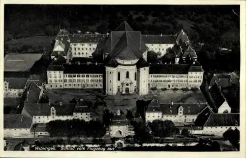 Ak Wiblingen Ulm an der Donau Baden, Schloss, Fliegeraufnahme