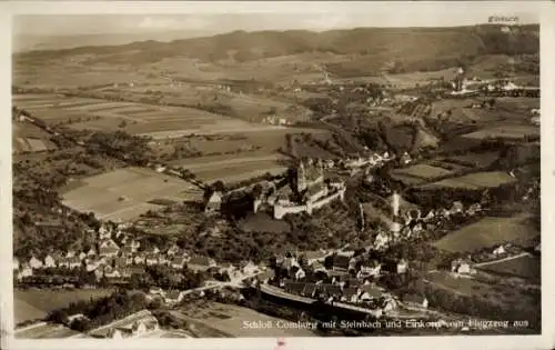 Ak Hessental Schwäbisch Hall in Württemberg, Einkorn, Schloss Comburg, Fliegeraufnahme