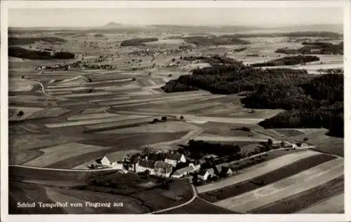 Ak Tempelhof Kreßberg in Württemberg, Schloss, Fliegeraufnahme