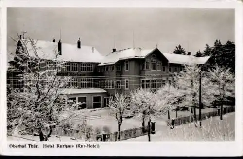 Ak Oberhof im Thüringer Wald, Hotel Kurhaus, Kurhotel, Winter