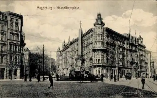 Ak Magdeburg an der Elbe, Hasselbachplatz