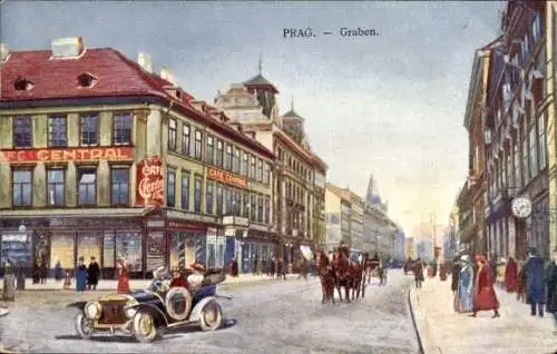 Ak Praha Prag Tschechien, Graben