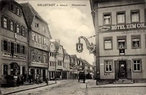 Ak Bad Neustadt an der Saale Unterfranken, Hauptstraße, Hotel, Geschäfte