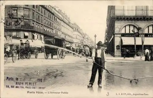 Ak Paris, Paris Vecu, L'Arroseur public