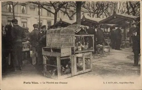 Ak Paris VII, le marché aux Oiseaux