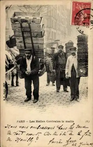 Ak Paris, Les Halles Centrales le matin