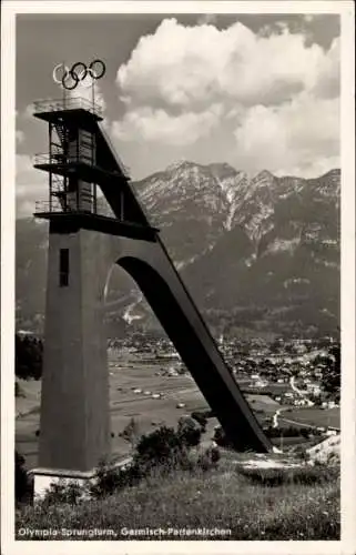 Ak Garmisch Partenkirchen in Oberbayern, Olympia Sprungturm