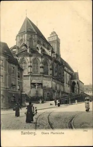 Ak Bamberg in Oberfranken, zeigt die Obere Pfarrkirche in Bamberg