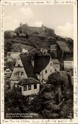 Ak Kulmbach in Oberfranken, Blick auf die Plassenburg