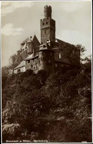 Ak Braubach am Rhein, Marksburg