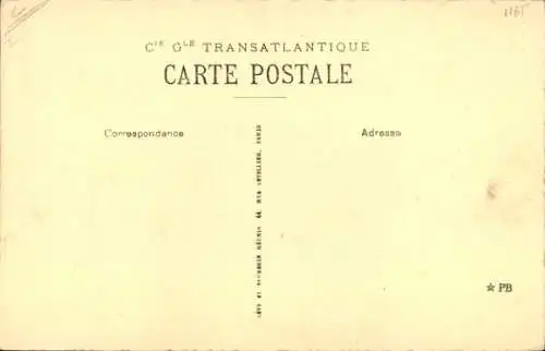 Ak Paquebot Paris, CGT, French Line