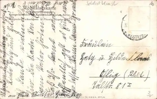 Künstler Ak Halke, P., Abschied, Kriegsausmarsch, Kaiserliche Marine