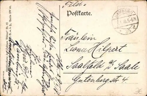 Künstler Ak Heilemann, Ernst, Rosen, verwundeter Soldat, Handkuss, Frau