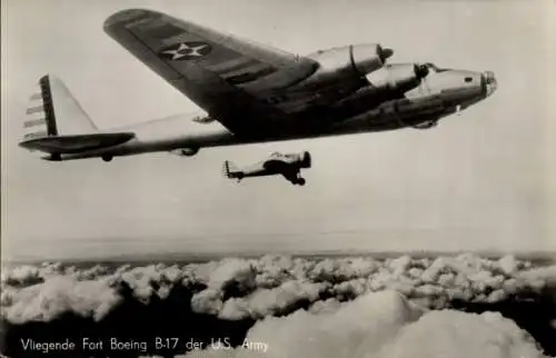 Ak US Amerikanisches Militärflugzeug, Boeing B 17, Air Force