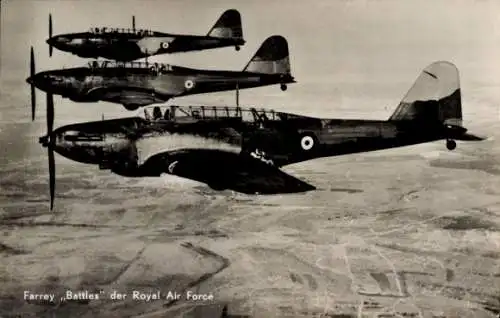 Ak Farrey Battles der Royal Air Force, Britische Kampfflugzeuge