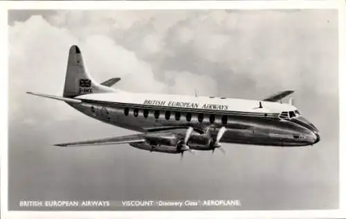 Ak Passagierflugzeug Viscount Discovery Class von British European Airways, G-AMOG