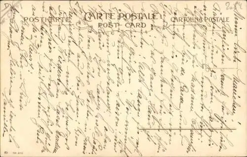 Ak  Hunde jagen eine Katz, Schleifen