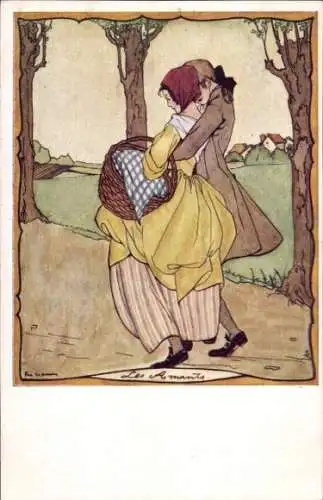 Künstler Ak Cramer, Rie, Le Temps Jadis, Liebespaar, Les Amants