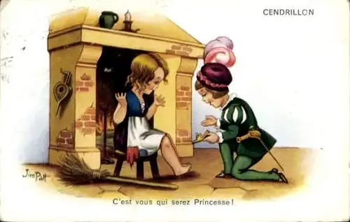 Künstler Ak Patt, Jim, Cendrillon, C'Est vous qui serez Princesse, Aschenputtel