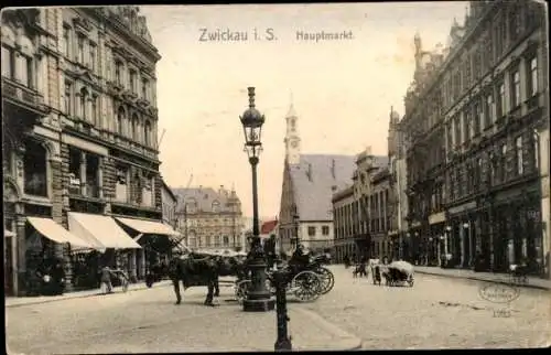 Ak Zwickau in Sachsen, Hauptmarkt