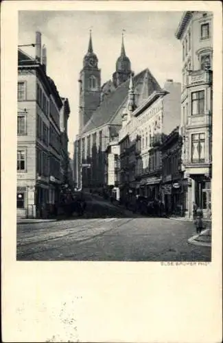 Ak Magdeburg in Sachsen Anhalt, Johanniskirche vom Brücktor