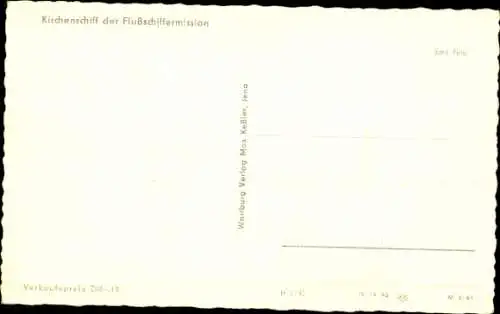 Ak Magdeburg an der Elbe, Kirchenschiff der Flussschiffermission