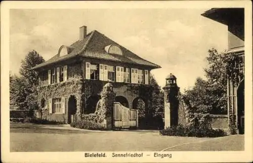 Ak Senne Bielefeld in Nordrhein Westfalen, Sennefriedhof, Eingang