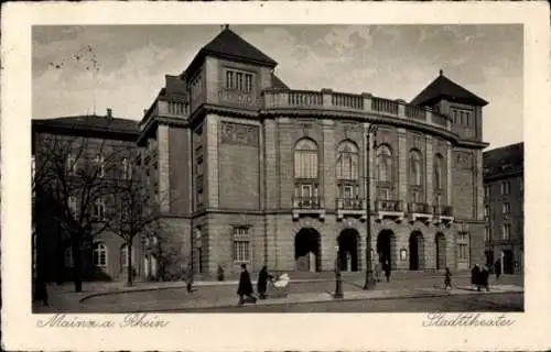 Ak Mainz am Rhein, Stadttheater