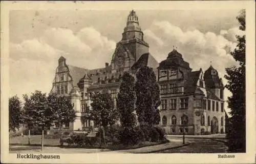 Ak Recklinghausen im Ruhrgebiet, Rathaus