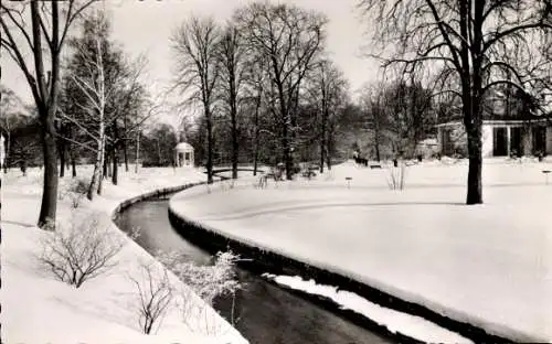 Ak Bad Salzuflen in Lippe, Leopoldsprudel, Wandelhalle, Winter