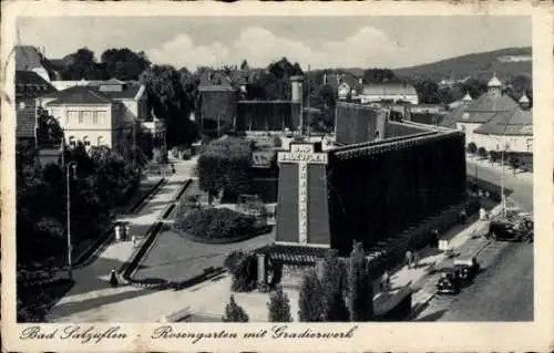 Ak Bad Salzuflen in Lippe, Rosengarten, Gradierwerk