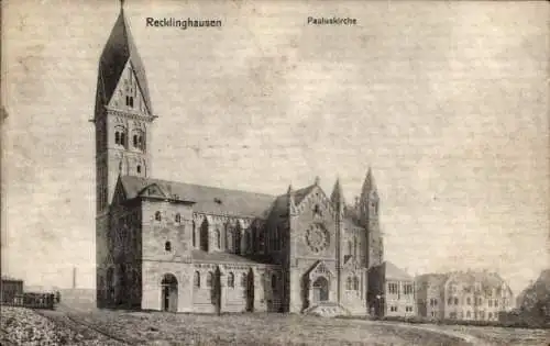 Ak Recklinghausen im Ruhrgebiet, Pauluskirche