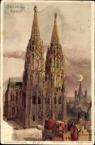 Künstler Litho Pfaff, C., Köln am Rhein, Dom