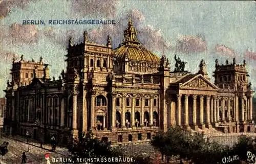 Künstler Ak Berlin Mitte, Reichstagsgebäude