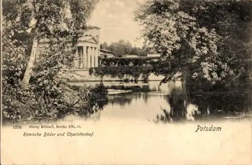 Ak Potsdam a.d. Havel, Blick auf Römische Bäder und Charlottenhof