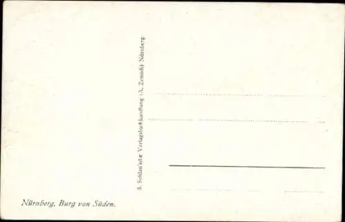 Künstler Ak Sollmann, Nürnberg, Burg von Süden gesehen