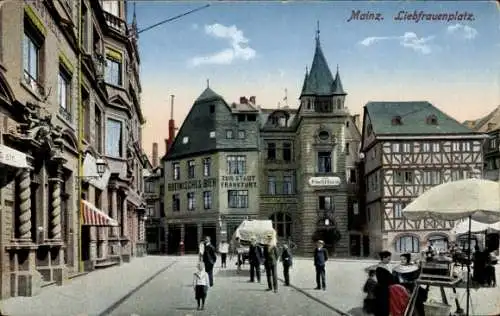 Ak Mainz in Rheinland Pfalz, Liebfrauenplatz, Gasthaus Zur Stadt Frankfurt