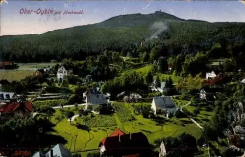 Ak Oybin in der Oberlausitz, Gesamtansicht, Hochwald