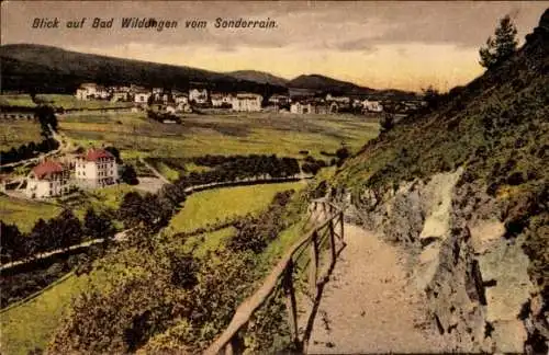 Ak Bad Wildungen, Blick vom Sonderrain