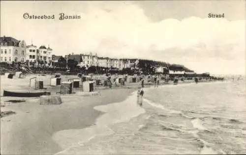 Ak Ostseebad Bansin auf Usedom, Strandabschnitt