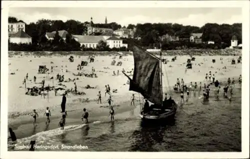 Ak Ostseebad Heringsdorf auf Usedom, Strandleben