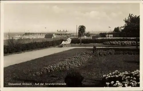 Ak Ostseebad Ahlbeck auf Usedom, Strandpromenade