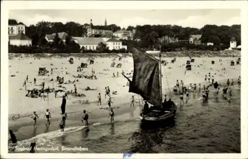 Ak Ostseebad Heringsdorf auf Usedom, Strandleben