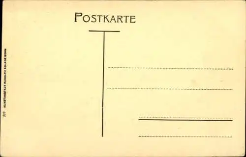 Ak Bonn am Rhein, alter Zoll, Siebengebirge, Kanone