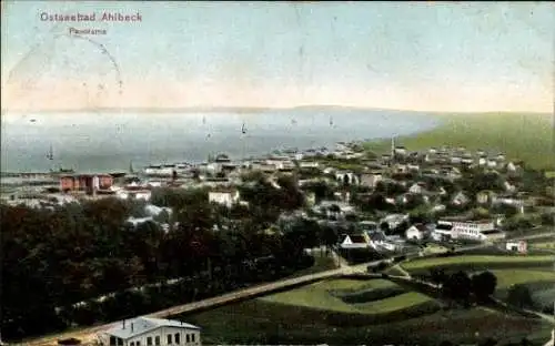 Ak Ostseebad Ahlbeck auf Usedom, Panorama