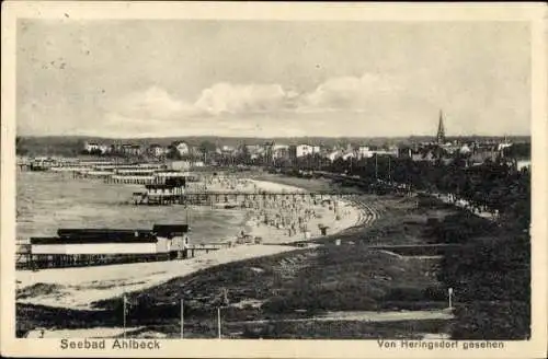 Ak Ostseebad Ahlbeck auf Usedom, Von Heringsdorf gesehen