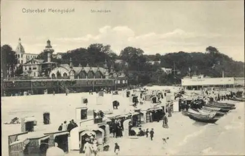 Ak Ostseebad Heringsdorf auf Usedom, Strandleben