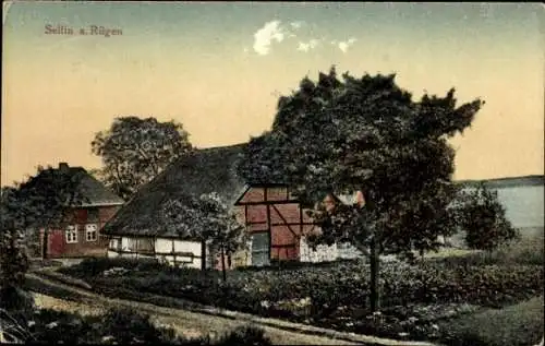 Ak Ostseebad Sellin auf Rügen, Fachwerkhaus