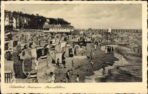 Ak Ostseebad Bansin auf Usedom, Strandleben