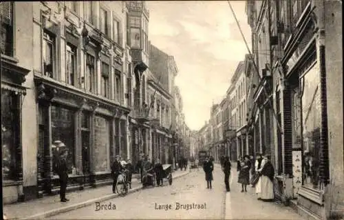 Ak Breda Nordbrabant Niederlande, Lange Brugstraat